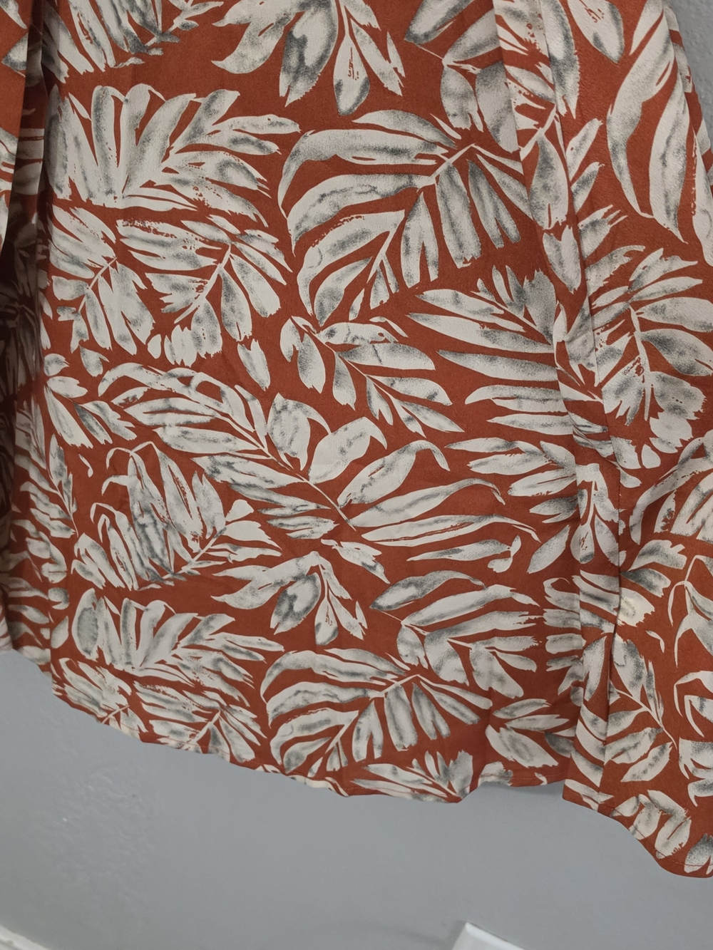 Cupshe Tropical Palms Square Neck Midi Dress Black/Rust Tie-Waist Womens Medium - Picture 7 of 11